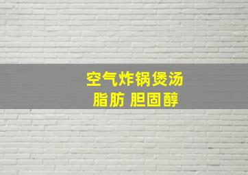 空气炸锅煲汤 脂肪 胆固醇